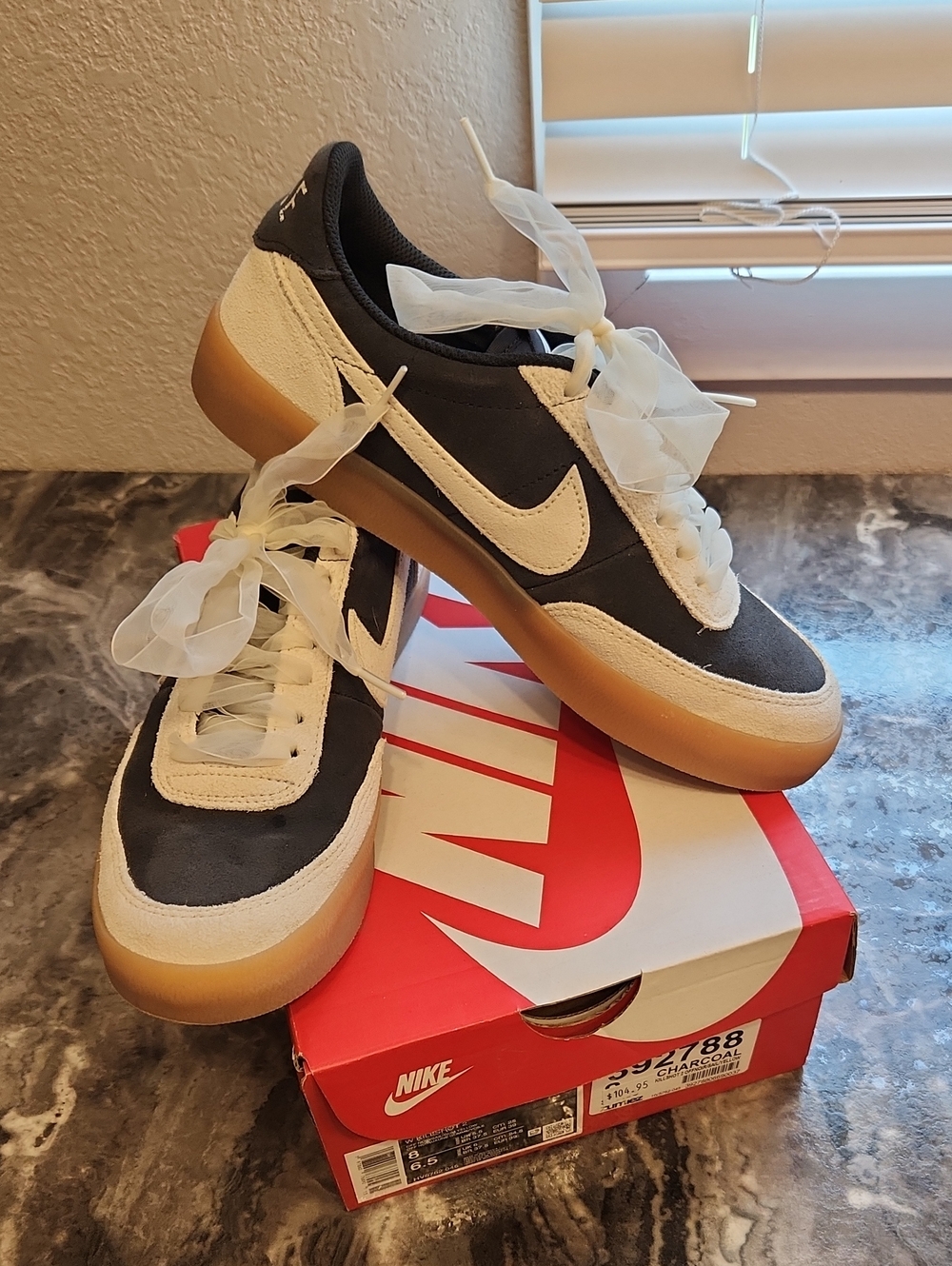 Nike Charcoal Gray White & Gum Low-Top Sneakers
